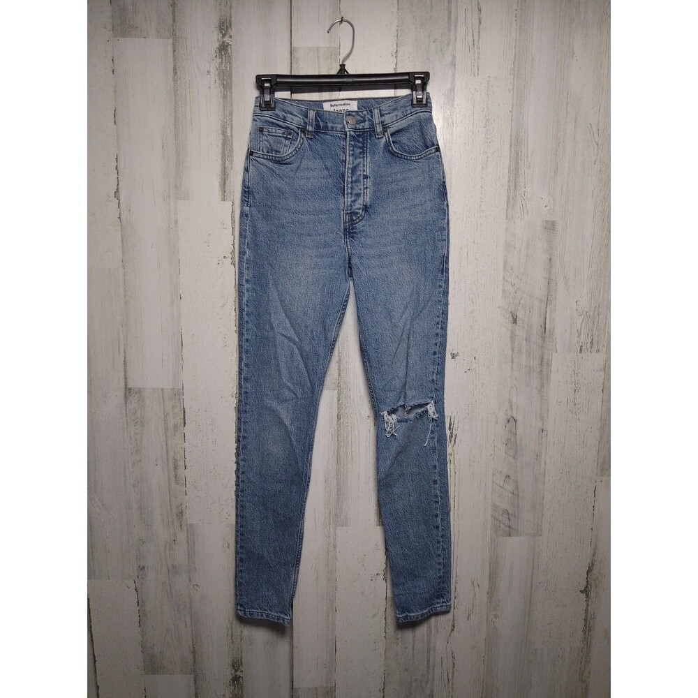 Reformation Jeans High Rise Button Fly Maya Wash Size 24